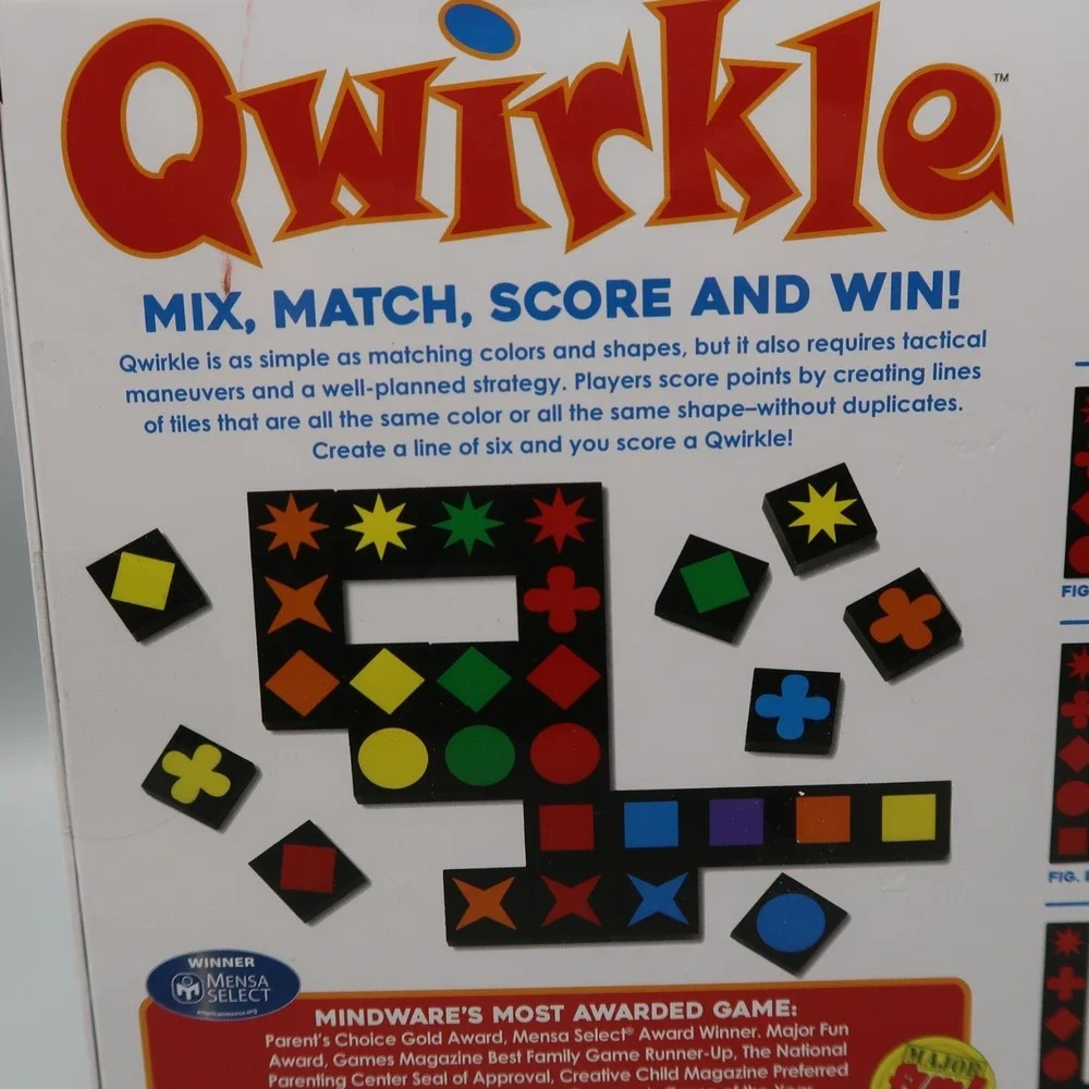 Qwirkle Board Game by MindWare Match Title  Ages 6 And Up New